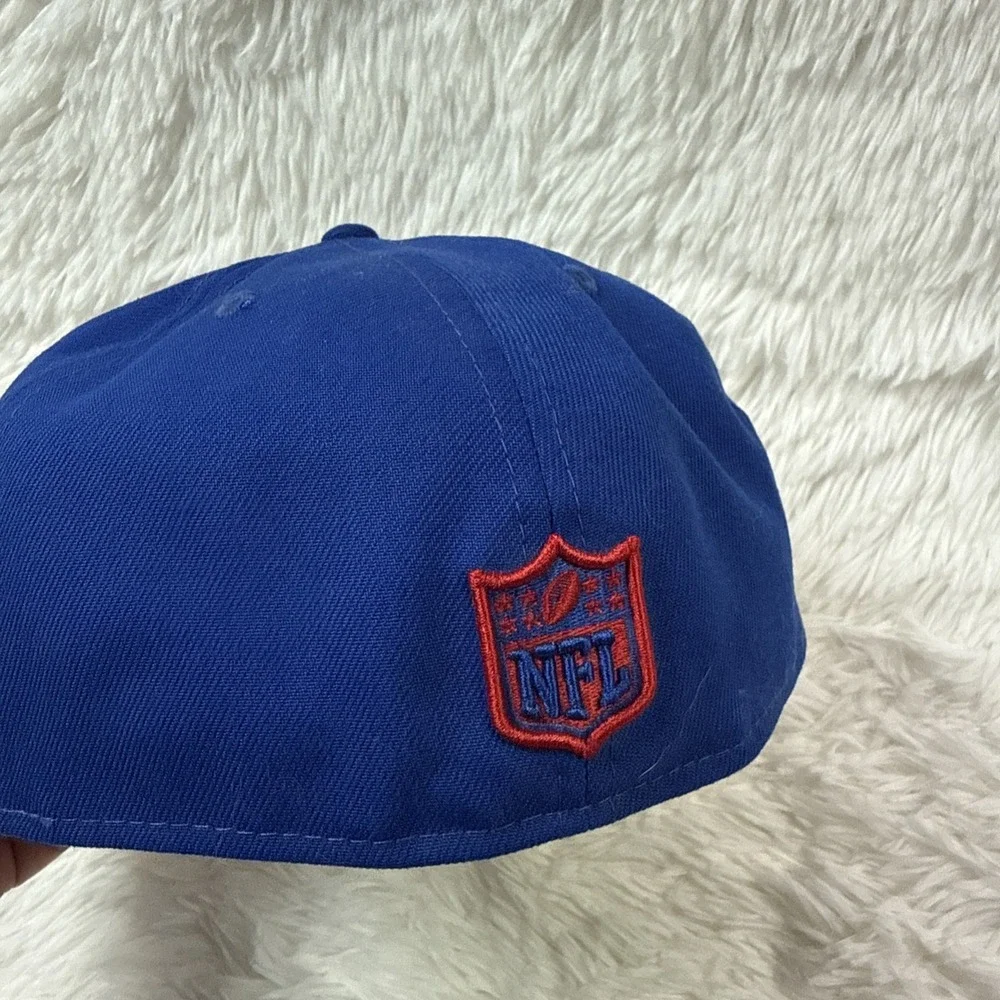 New York Giants Hat Cap Fitted Mens 7-1/2 Blue NFL Football New Era 59FIFTY
